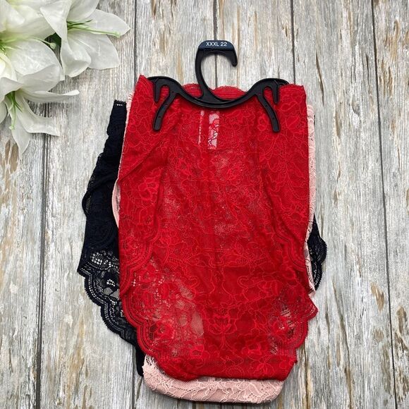 Women's Lace String Bikini Panties Underwear 2, 3-Packs Size XXXL - Picture 3 of 6